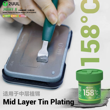 2UUL JOINT X Solder Paste for Repair 158℃/183℃//200℃/ 50g